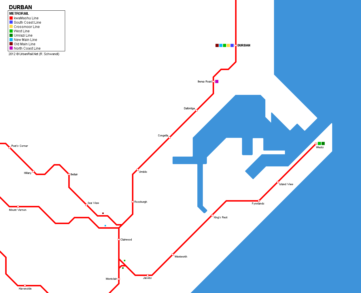 Durban Metrorail Map