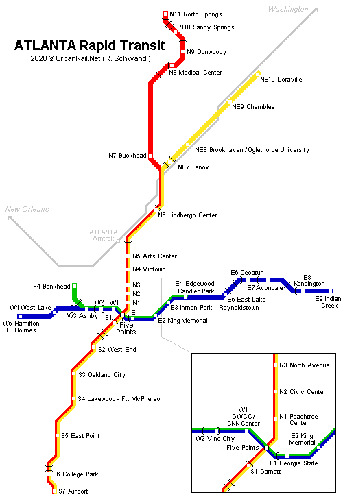 Atlanta subway map