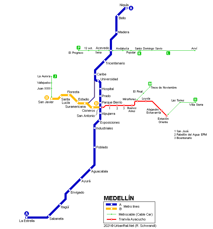 Medellín Subway Network  © R. Schwandl