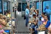 Inside Metro Train