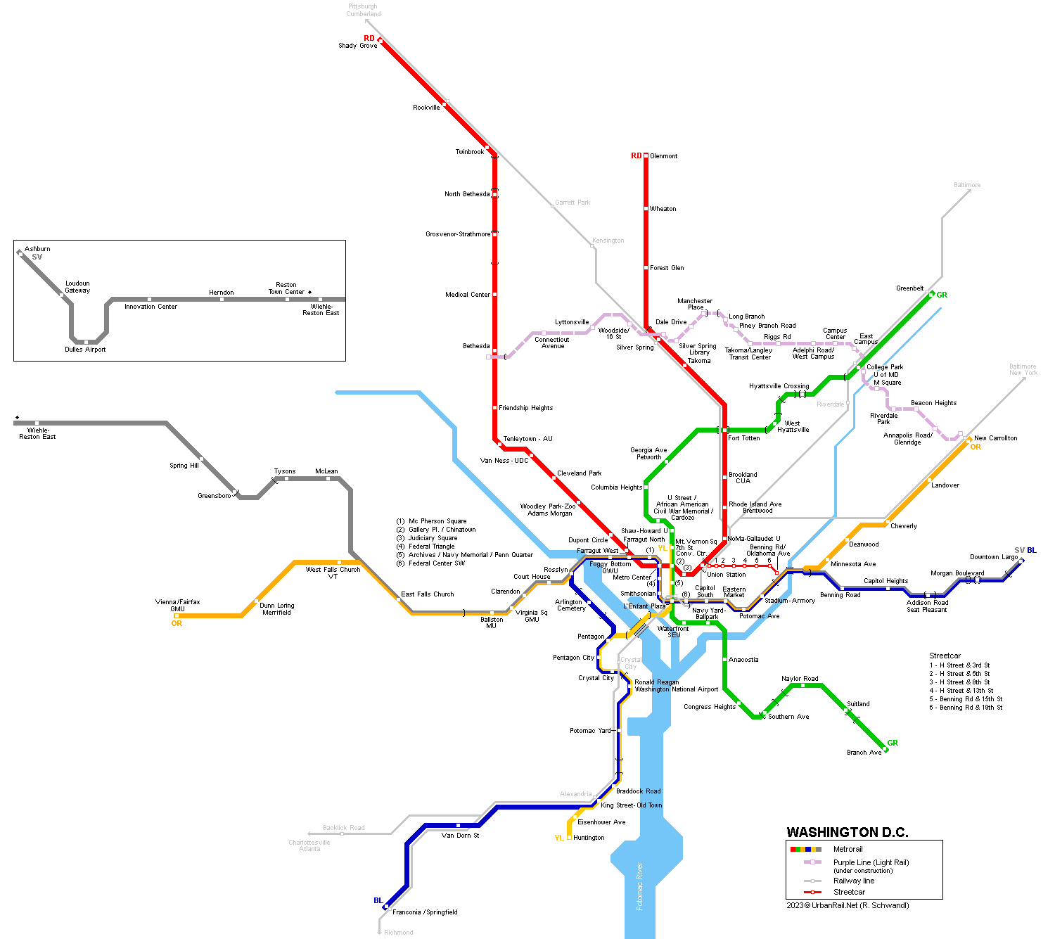 Washington DC metro  map