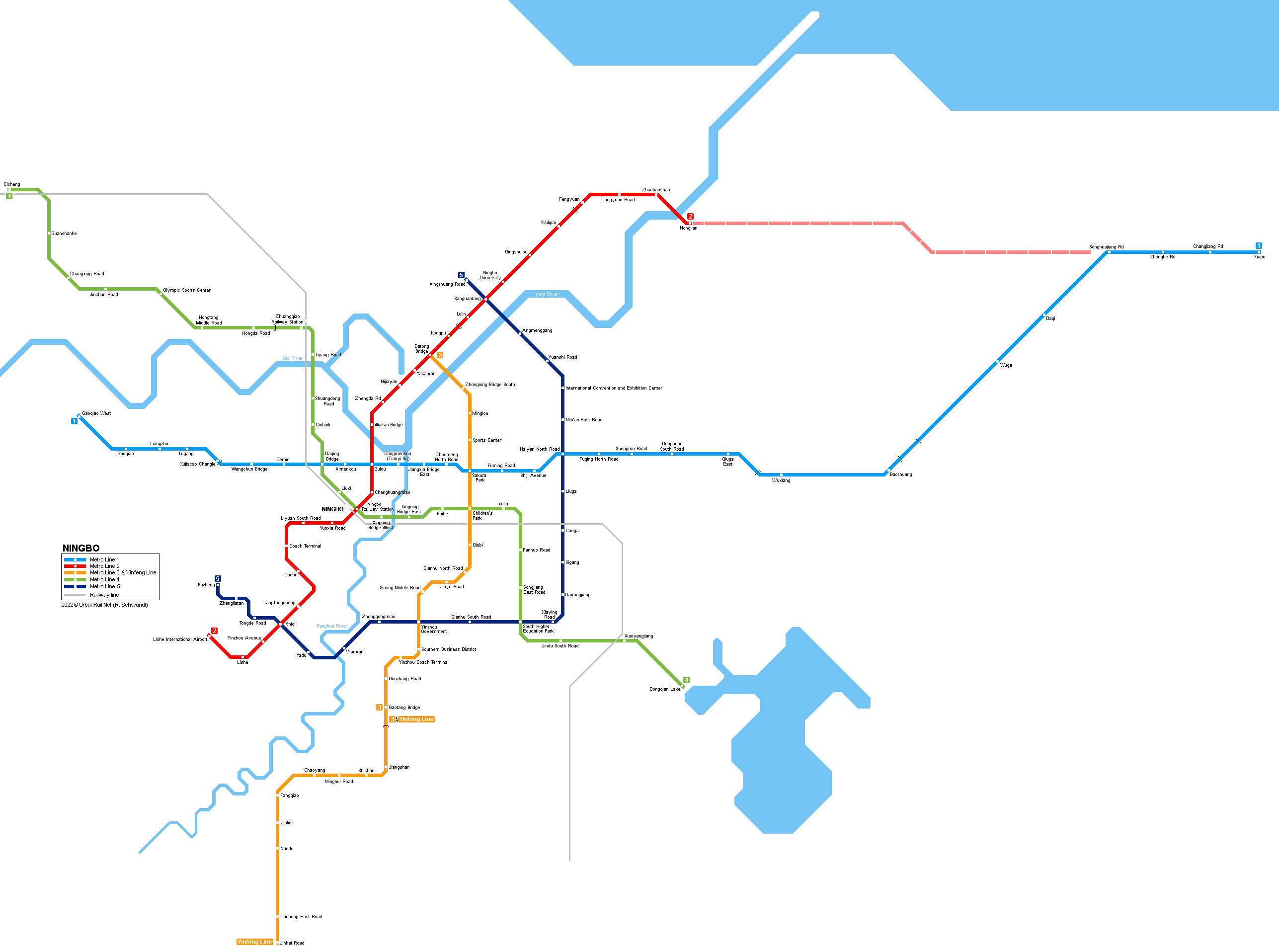 Ningbo metro map