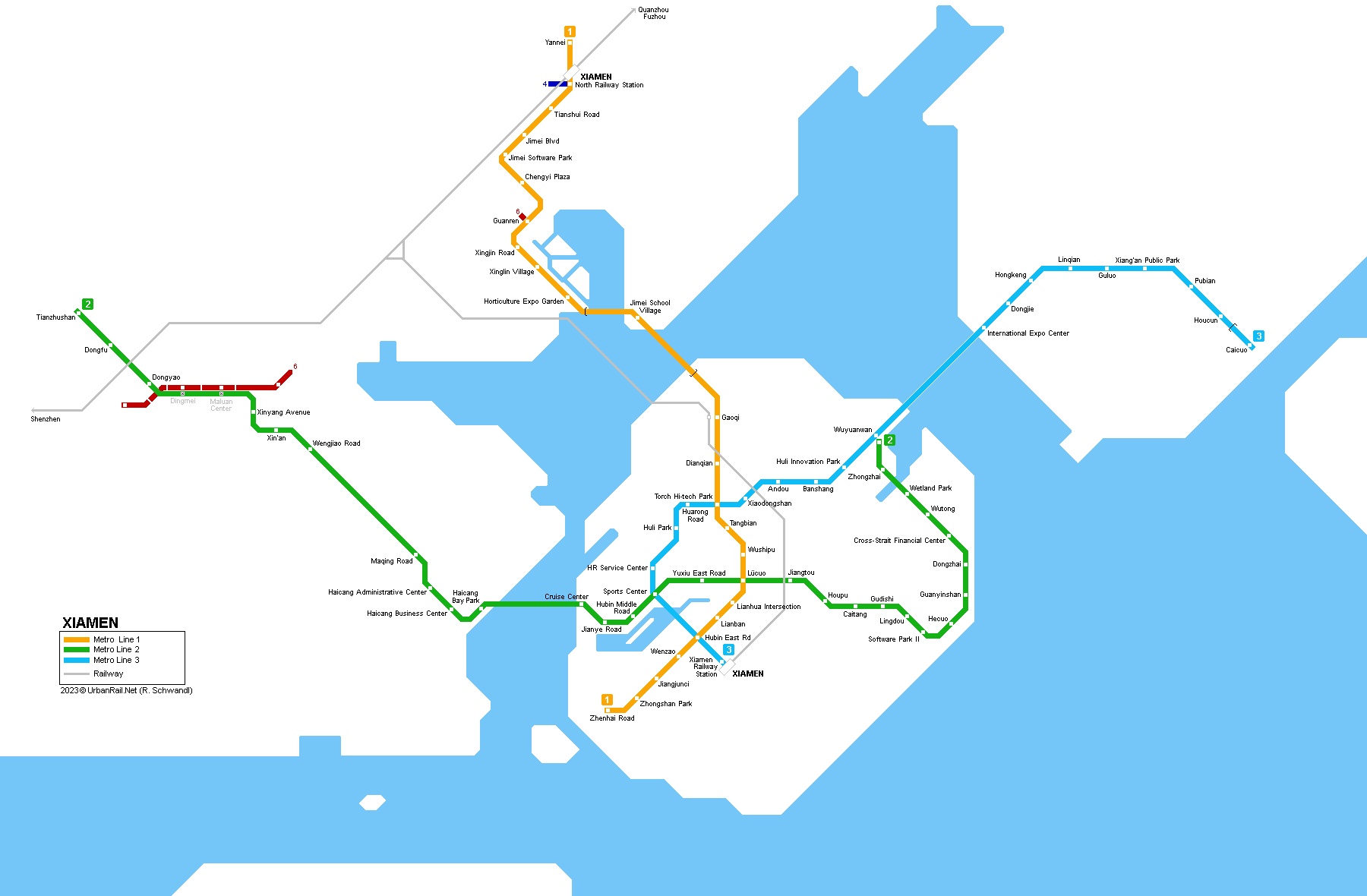 Xiamen metro map