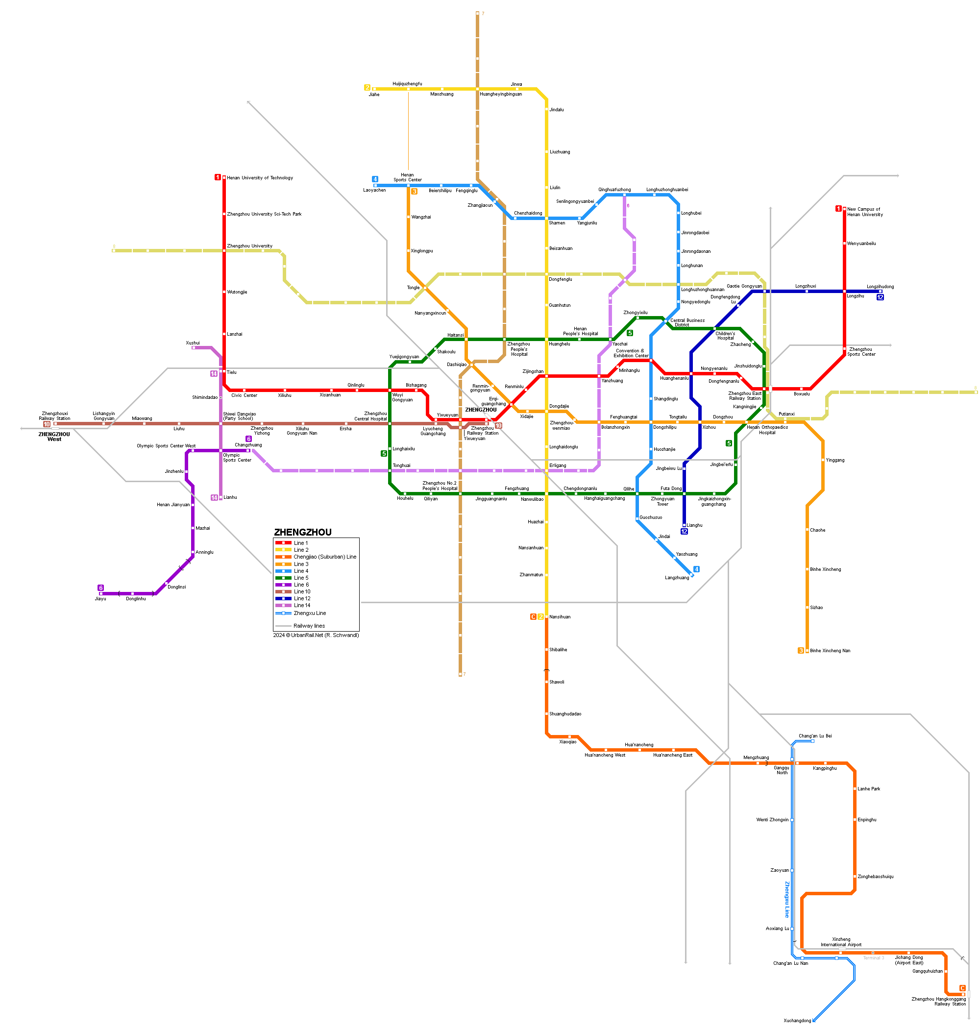 Zhengzhou metro map