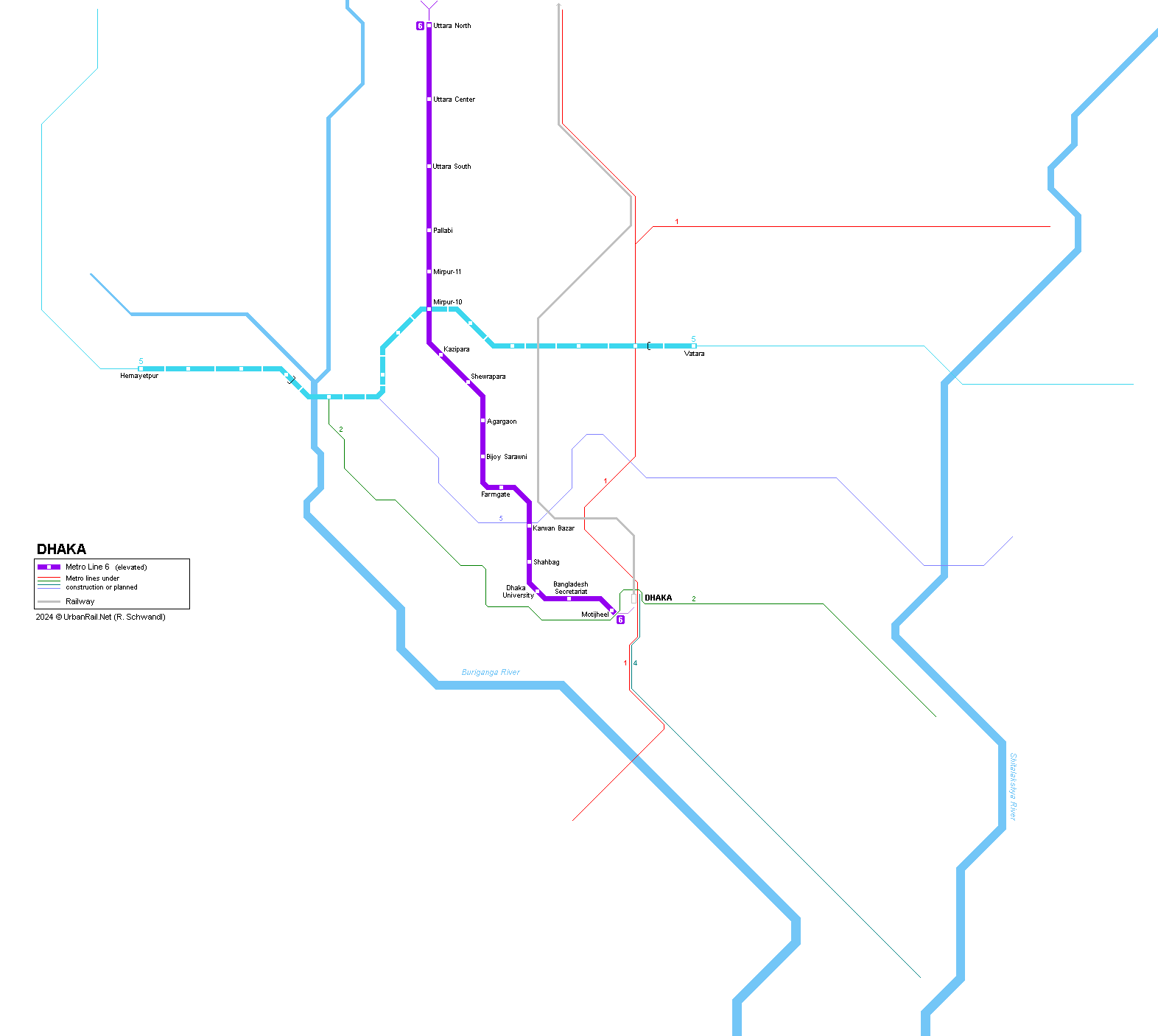 Dhaka Metro Map