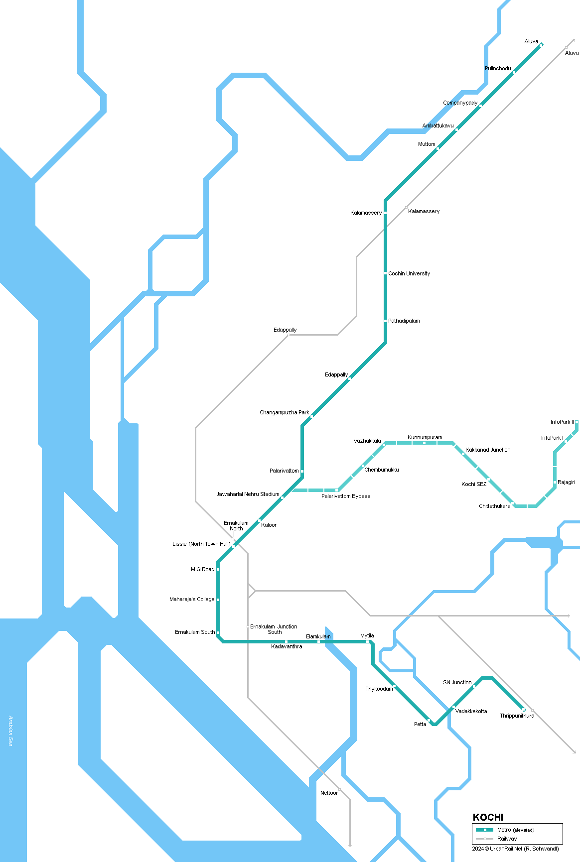 Kochi metro map