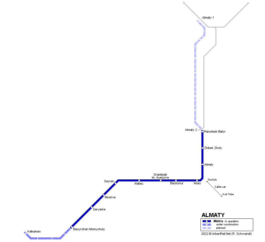 Almaty Metro Map