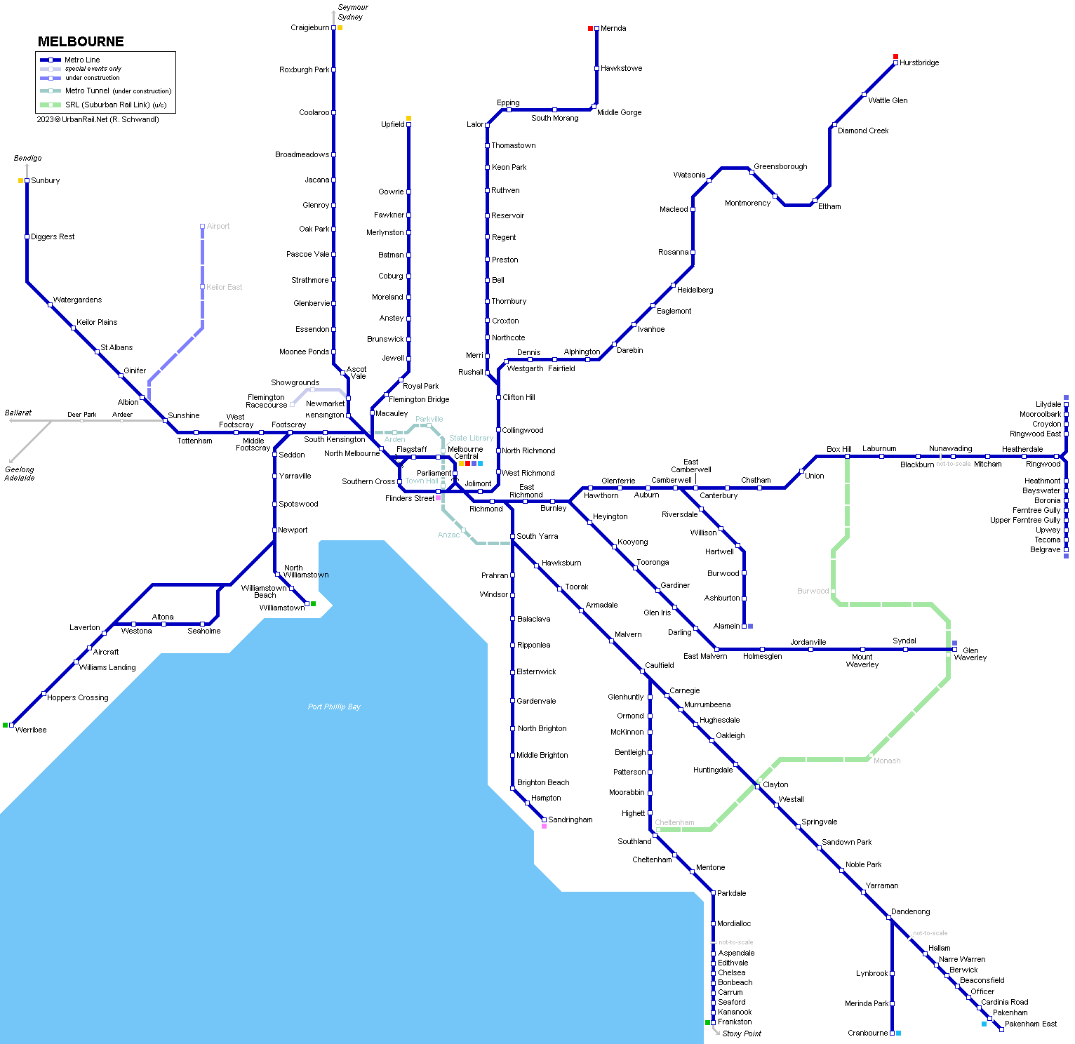 Melbourne Metropolitan Train Map