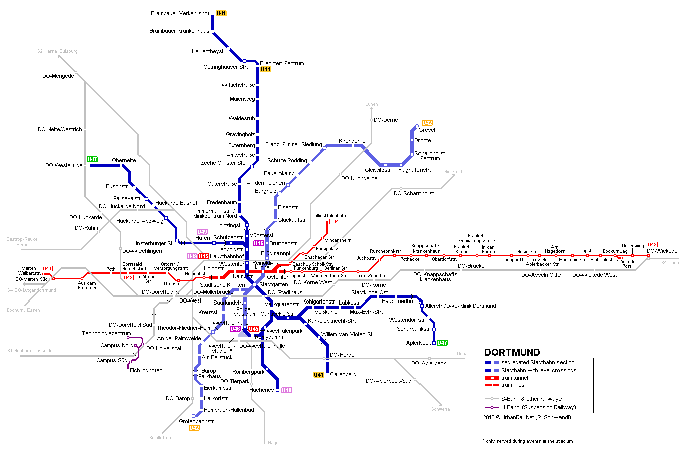 Dortmund Stadtbahn Map