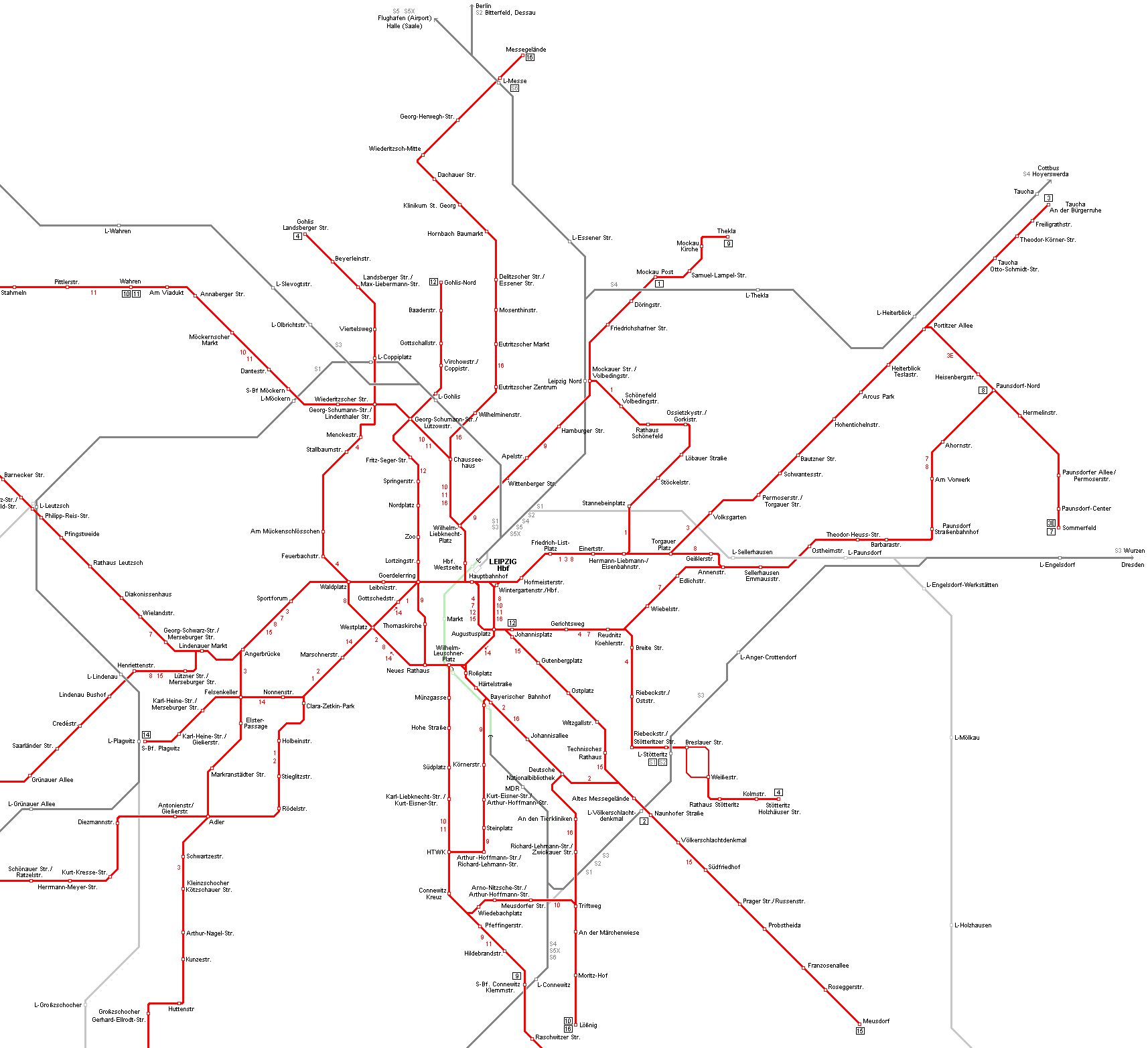 tram map Leipzig