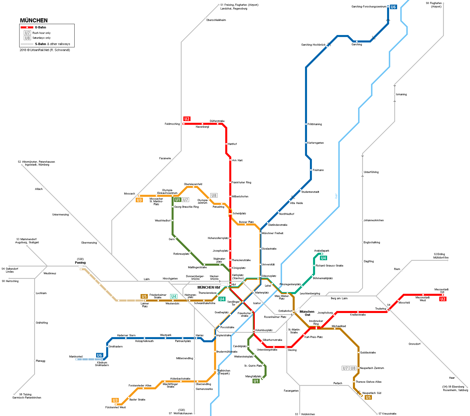 Muenchen U-Bahn map