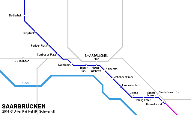 Saarbahn map