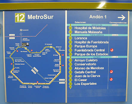 Line 12 MetroSur Line Diagram