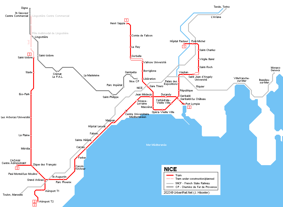 Nice Nizza Tram Map