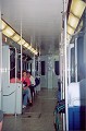 Inside a metro train