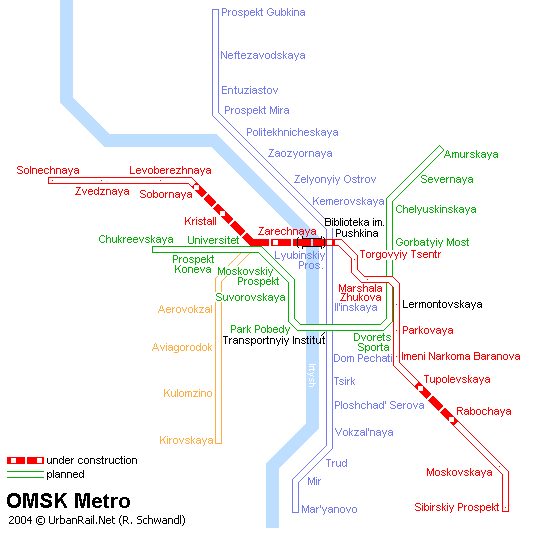 Omsk Metro Map