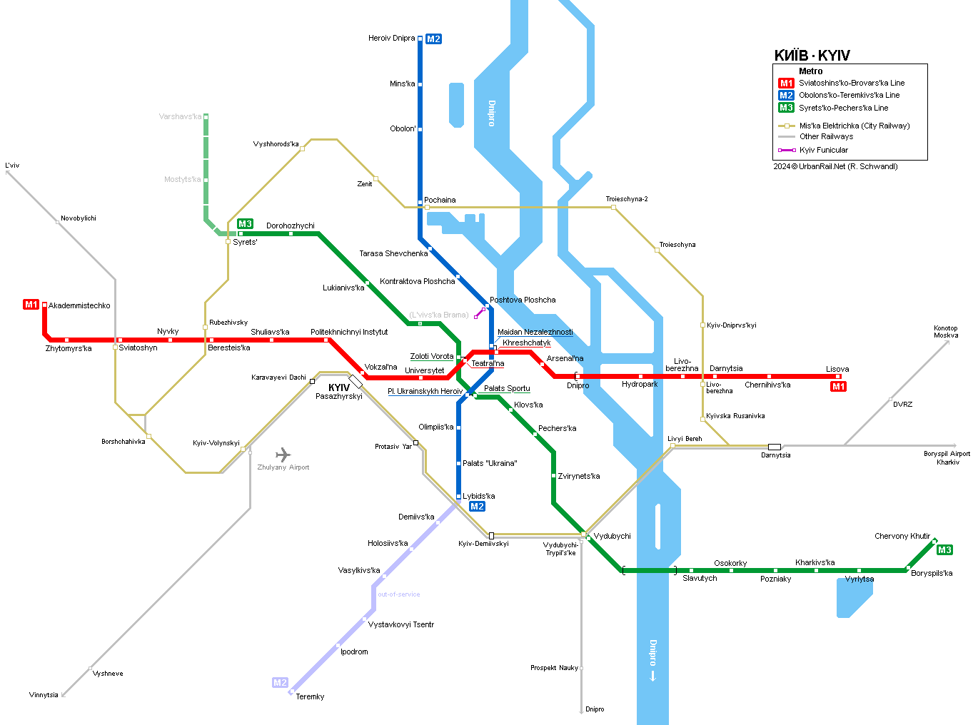 Kyiv metro map