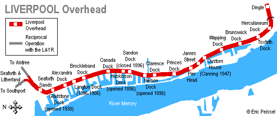Liverpool Overhead Railway Map